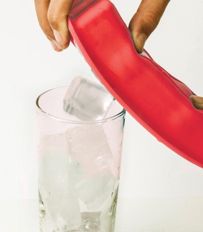 Silicone XL Ice Cube Tray Red