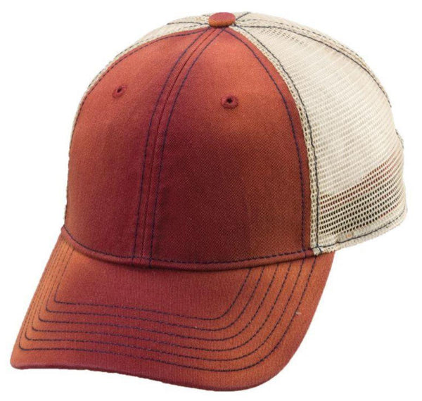 Unstructured Cotton with Mesh Baseball Cap | Spruce Red