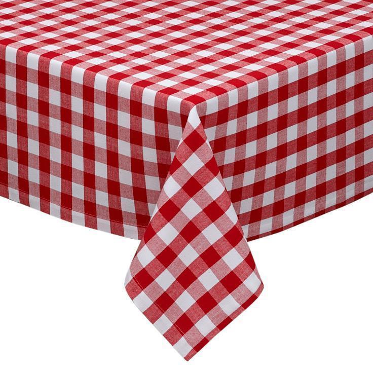 Red & White Checkered Tablecloth Tablecloth