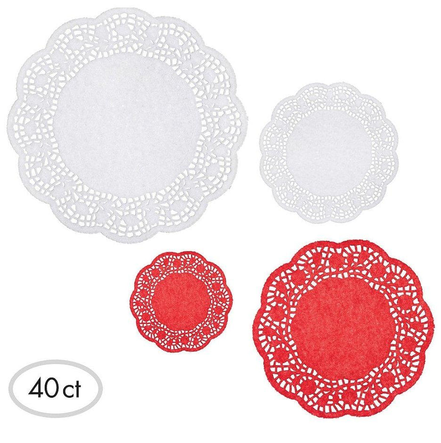 Red & White Round Dolly 40ct