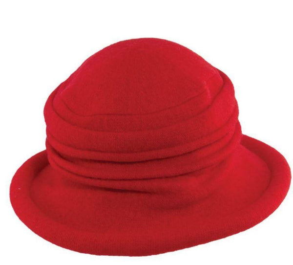 Women's Boiled Wool Cloche Tula Red