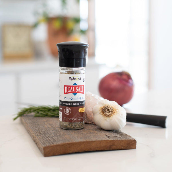 Redmond Real Salt Organic Garlic Pepper Grinder