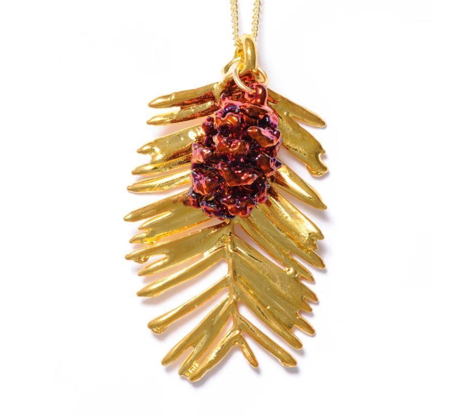 Redwood Pinecone & Needle Necklace