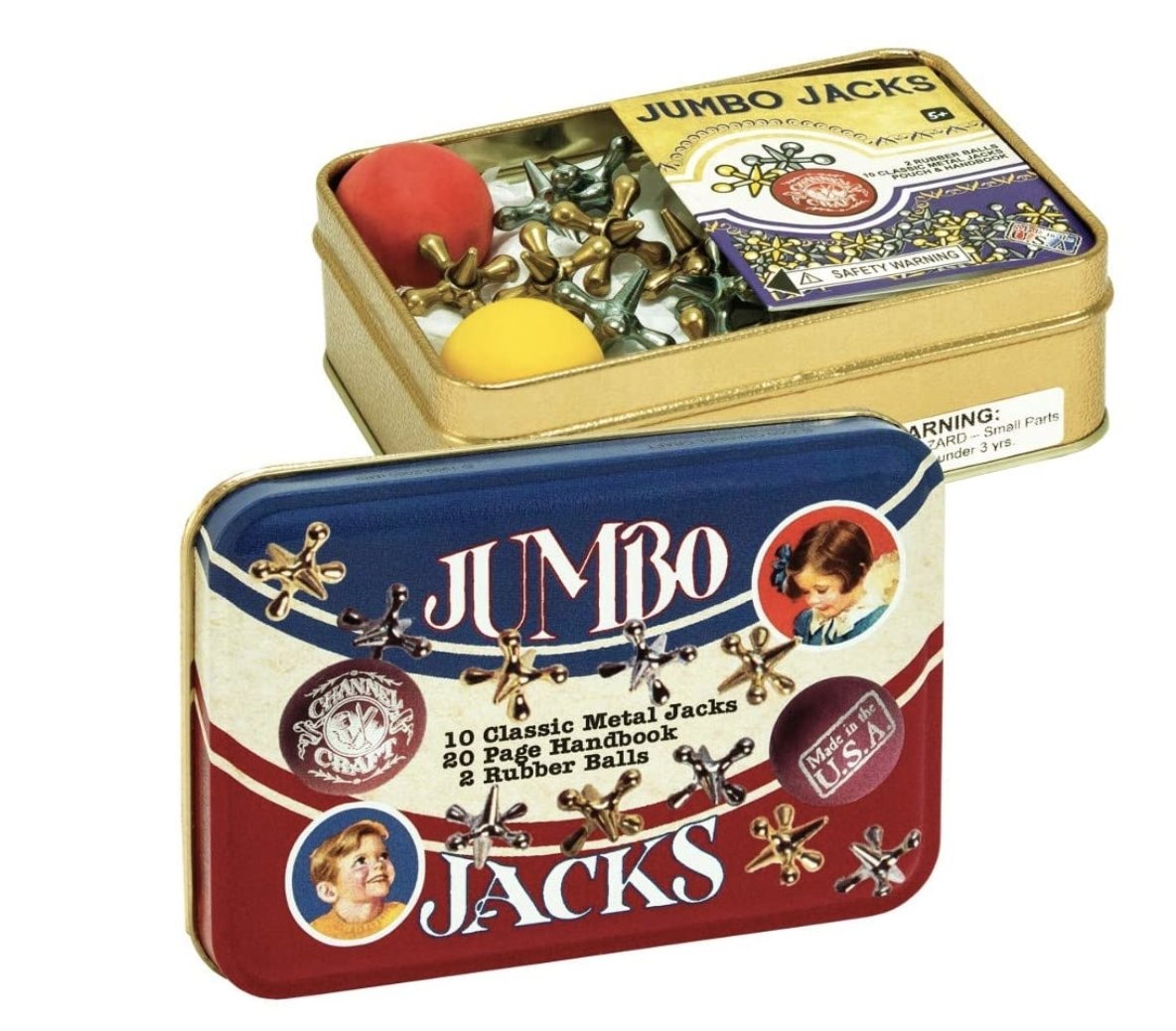 Retro Jumbo Jacks Classic Game in Tin Box - Golden Gait Mercantile