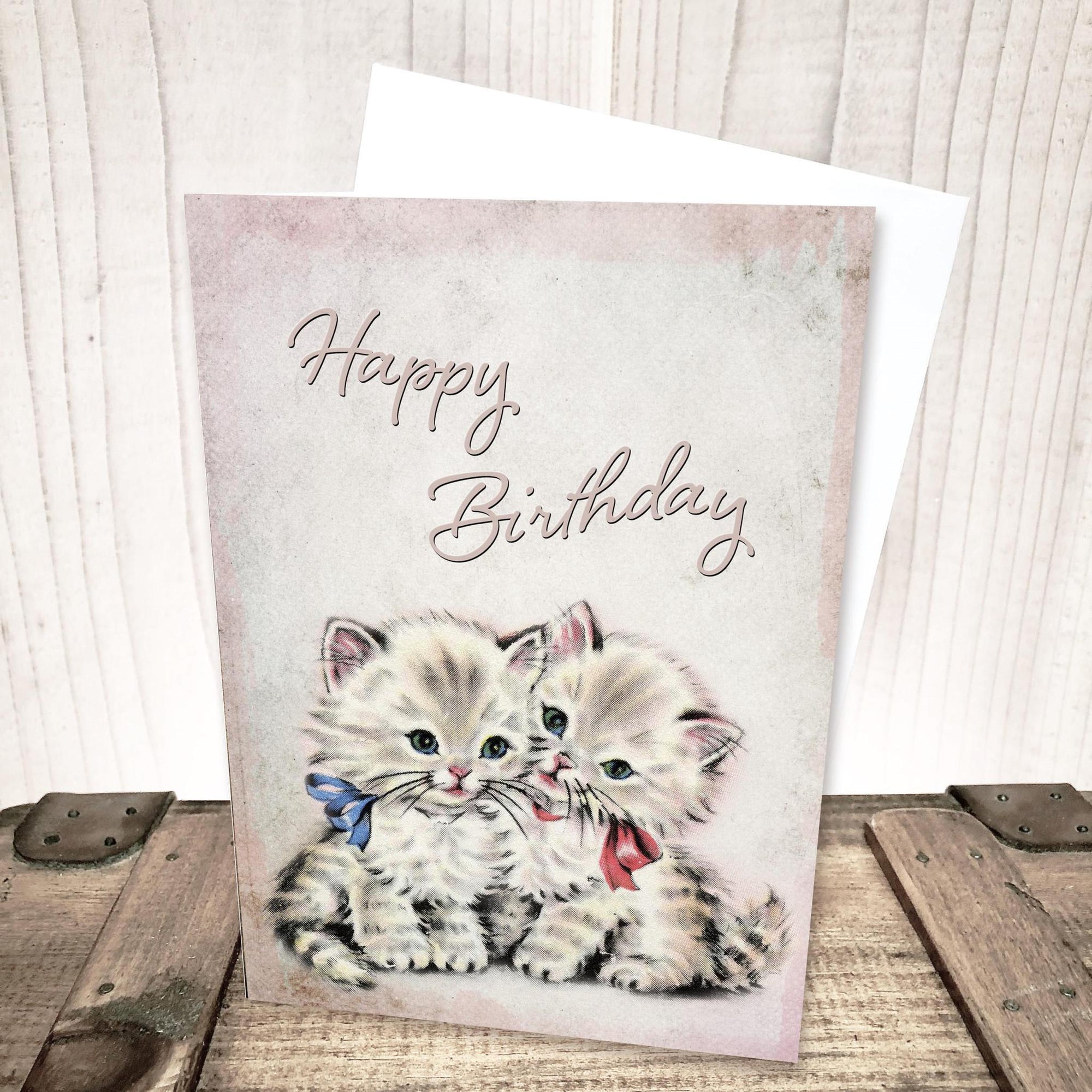 Retro Kittens Birthday Card by Yesterday's Best