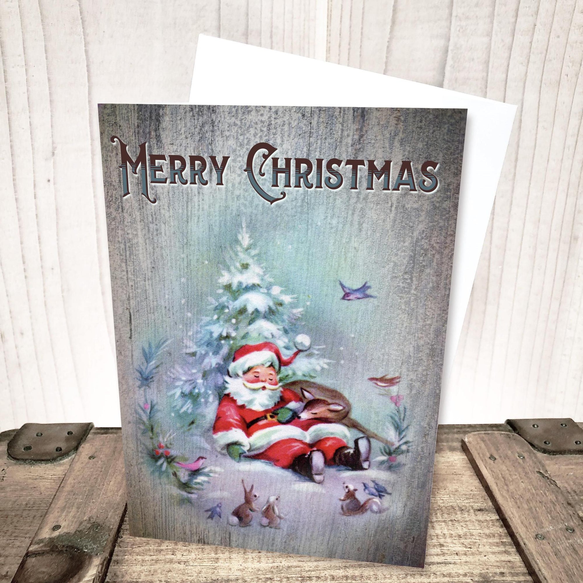 Retro Santa Sleeping Christmas Card by Yesterday's Best
