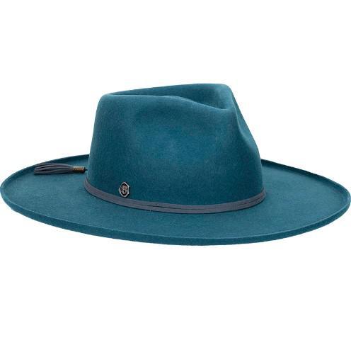 Revel Heart Wool Felt Tear Drop Hat | Teal