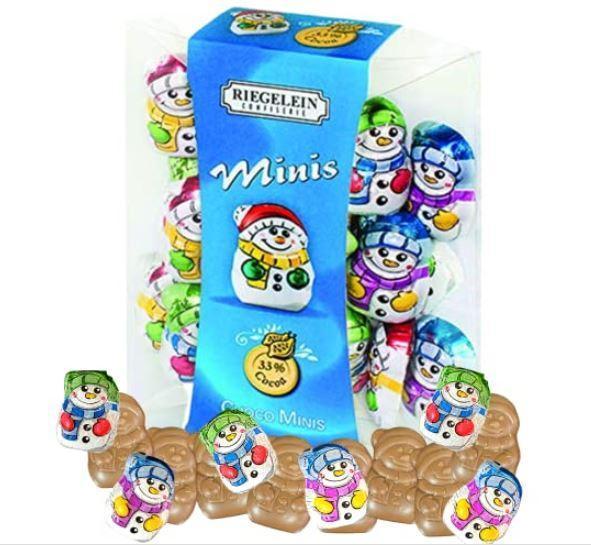 Riegelein Mini Solid Snowmen 33% Milk Chocolate