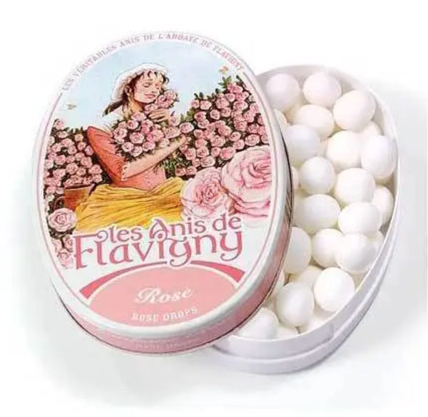 Anis Flavigny Oval Mint Tin (Imported from Italy) Rose