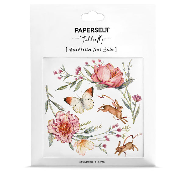 Colorful Temporary Tattoo's - Skin Accessories Roses and Rabbits