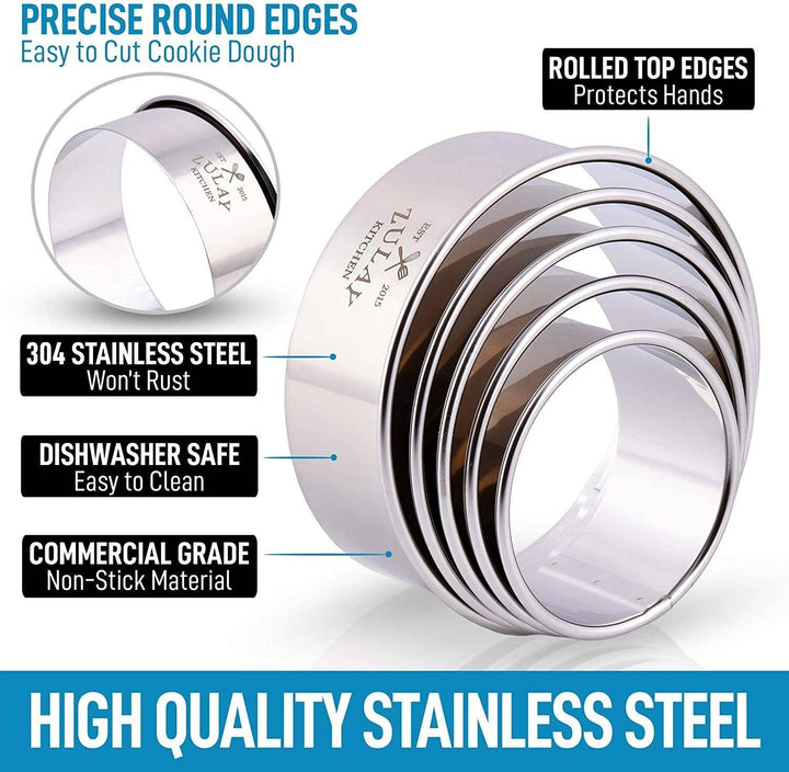 Round Cookie Cutters (5 Piece Set)