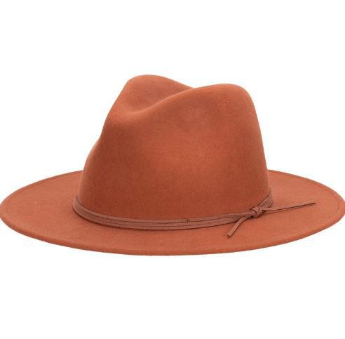 Bigil Wool Felt Fedora Rust