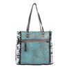 Rustic Azure Tote Bag