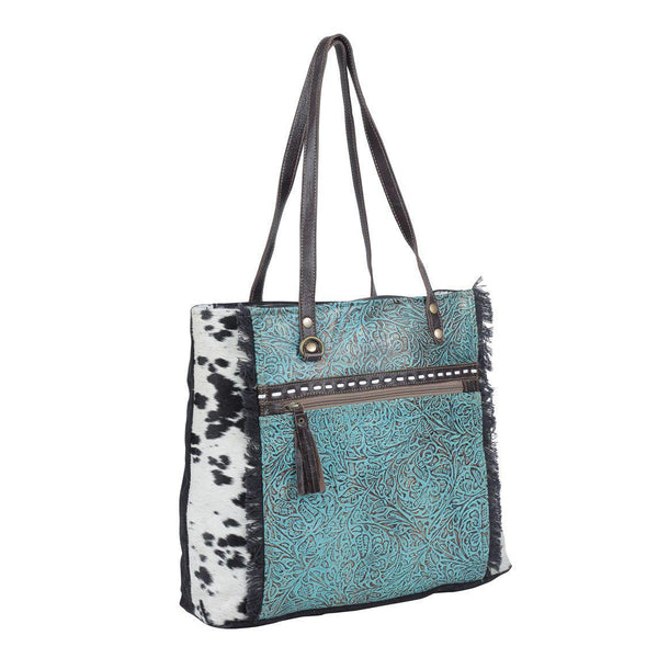 Rustic Azure Tote Bag