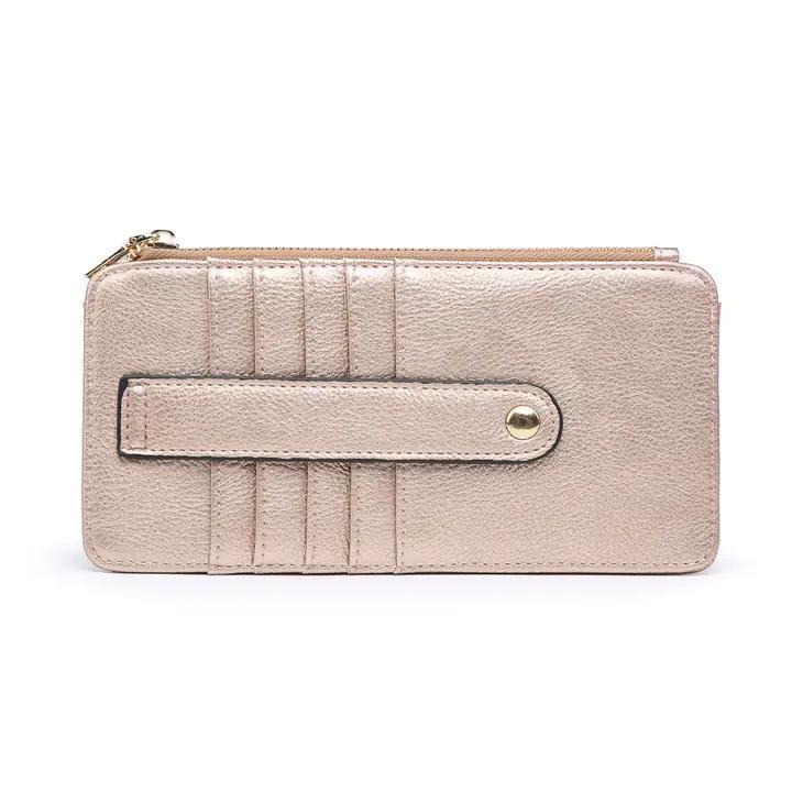 Sage Slim Card Holder Wallet | Rose Gold