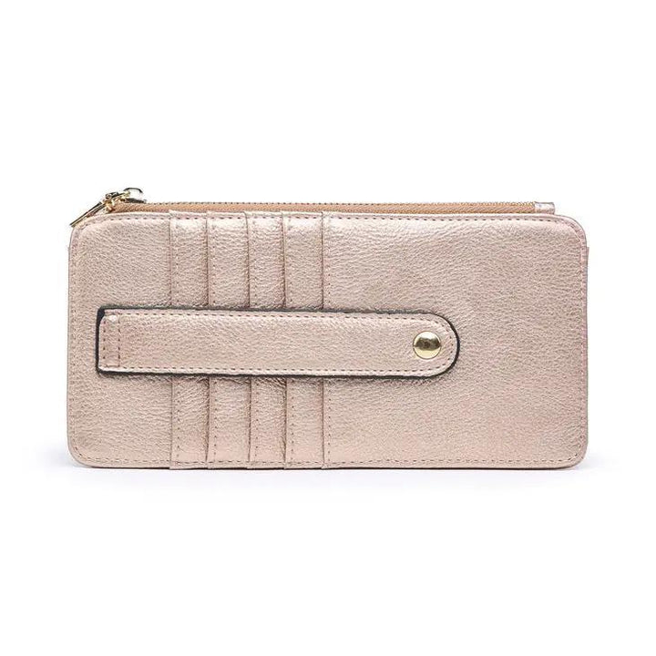 Sage Slim Card Holder Wallet | Rose Gold