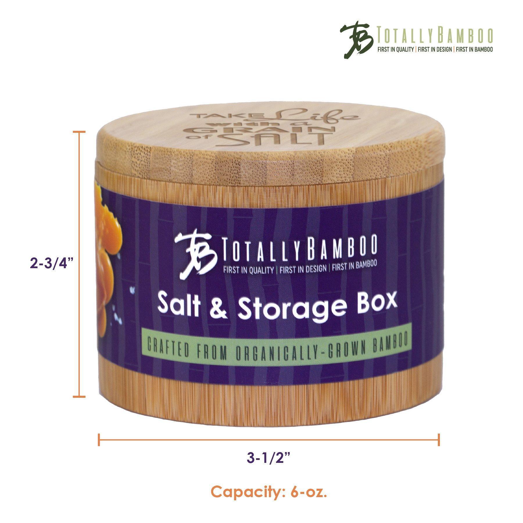 Salt Box Storage Box "Take Life with a Grain of Salt"  Swivel Lid