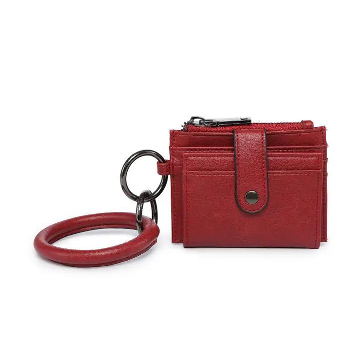 Sammi Mini Snap Wallet with Ring | Berry