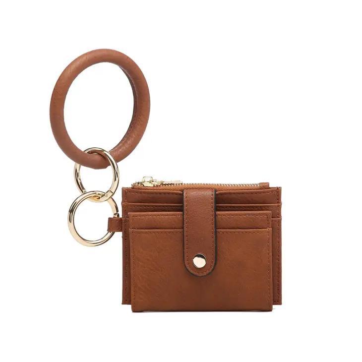 Sammi Mini Snap Wallet with Ring | Brown
