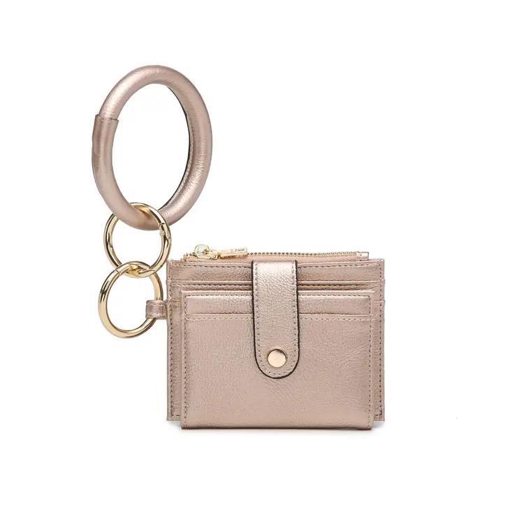 Sammi Mini Snap Wallet with Ring | Rose Gold