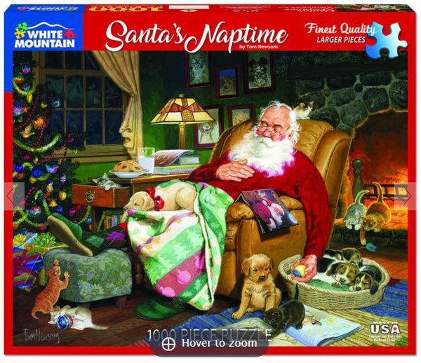 Santa's Naptime 1000 Piece Jigsaw Puzzle by White Mountain Puzzle