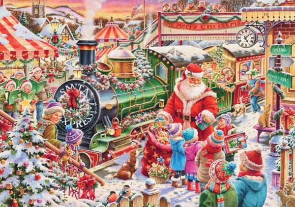 Advent Calendars with Glitter Highlights Santa's Train BB876