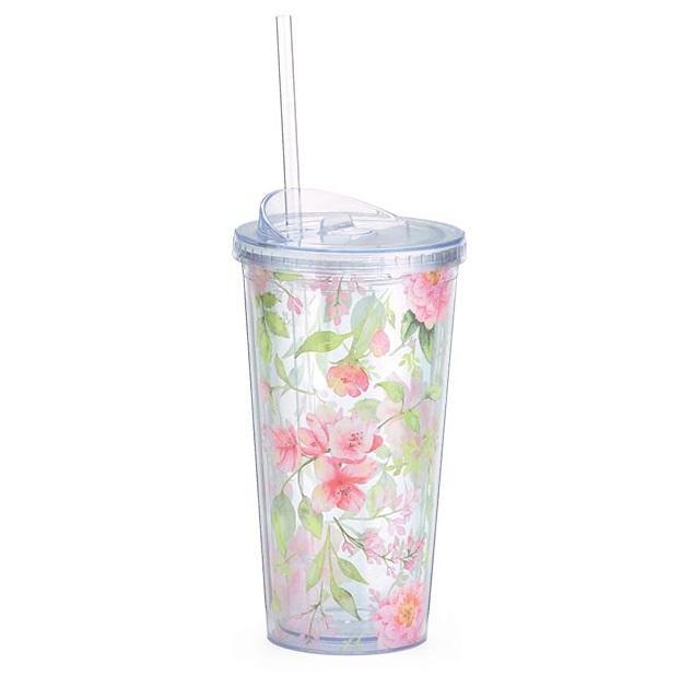 Savanna Pink Floral Travel Mug