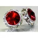 Crystal Rhinestone Rivoli Post Earrings Scarlet