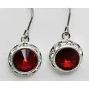 Rhinestone Rivoli Dangle Earrings Scarlet