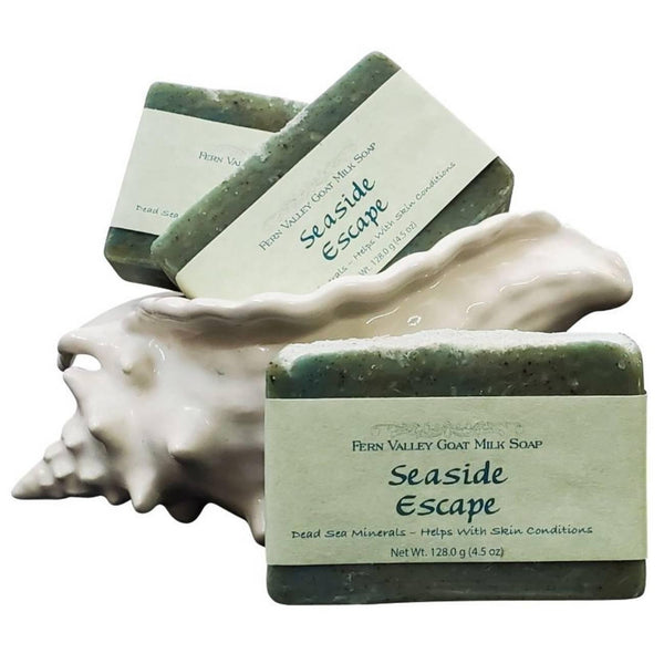 Fern Valley Goat Milk Soap Bars Seaside Escape (Dead Sea Mineral to help condition skin)