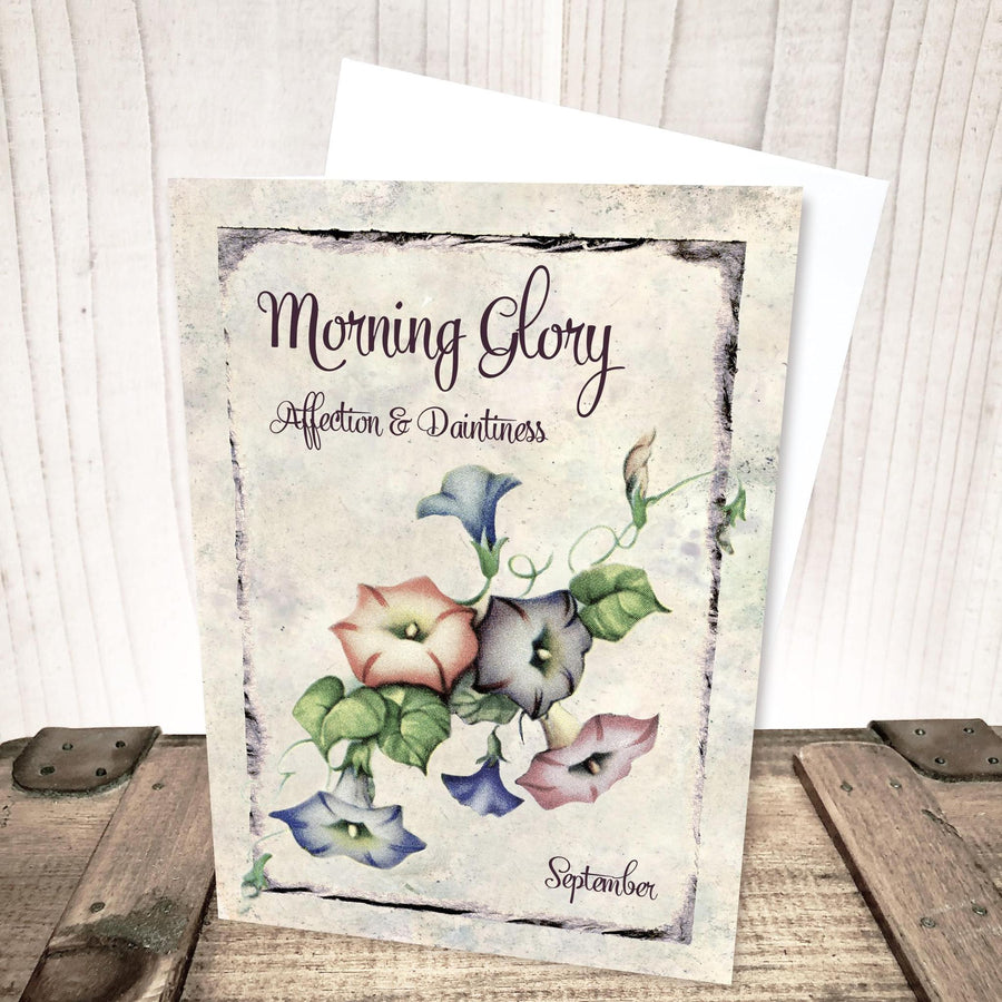 September Morning Glory Flower Card by Yesterday's Best