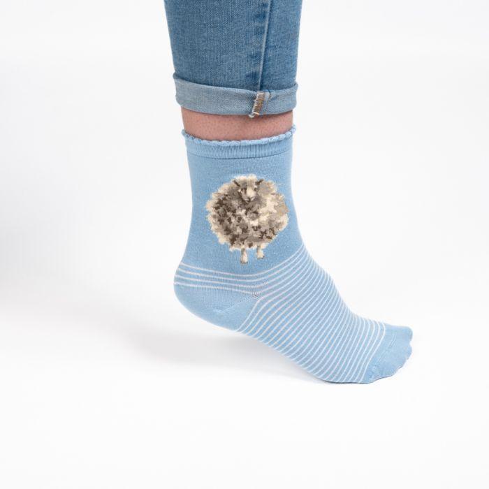 Sheep "Woolly Jumper" Socks by Wrendale