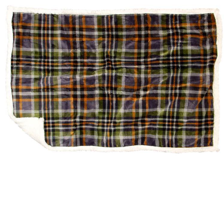 Sherpa Fleece Dog Blanket | Rust Sage