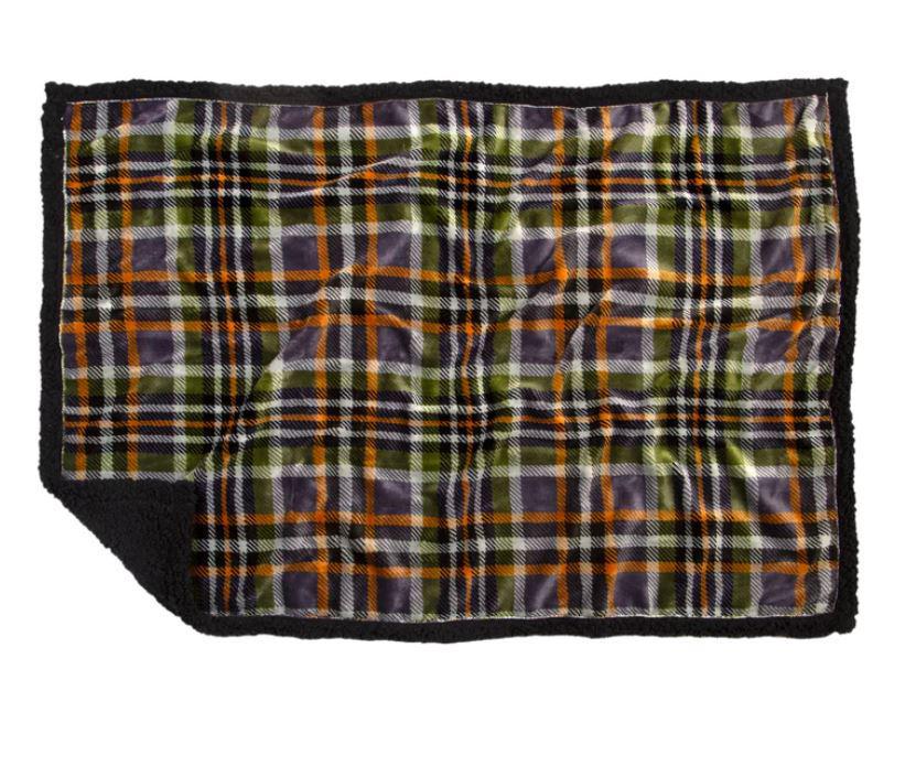 Sherpa Fleece Dog Blanket | Rust Sage