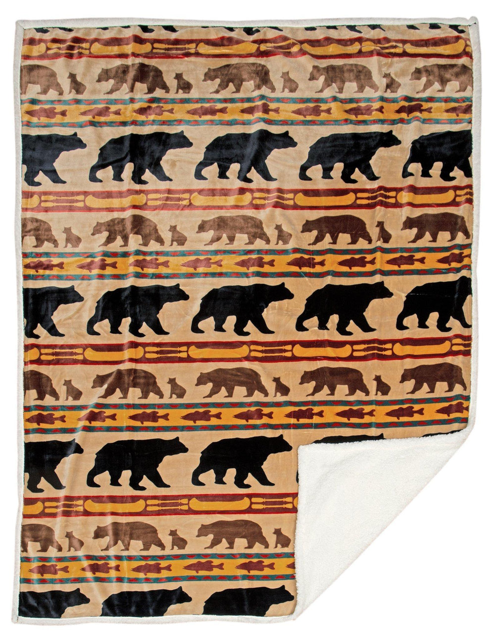 Sherpa Fleece Throw Blanket | Bear Family