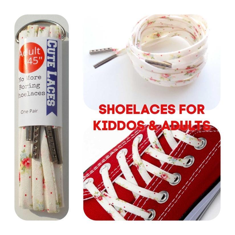 Shoelaces Flowers and Polka Dots