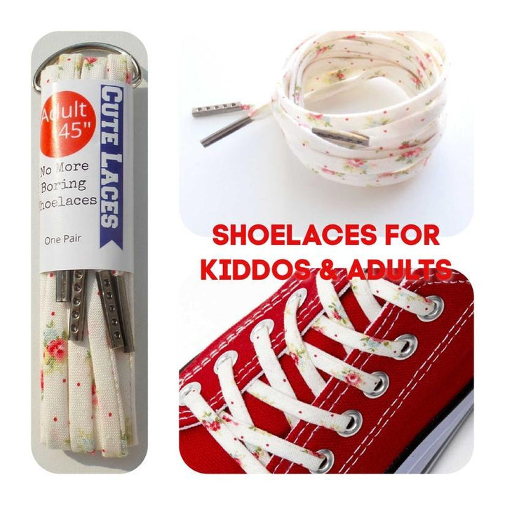 Shoelaces | Flowers & Polka Dots