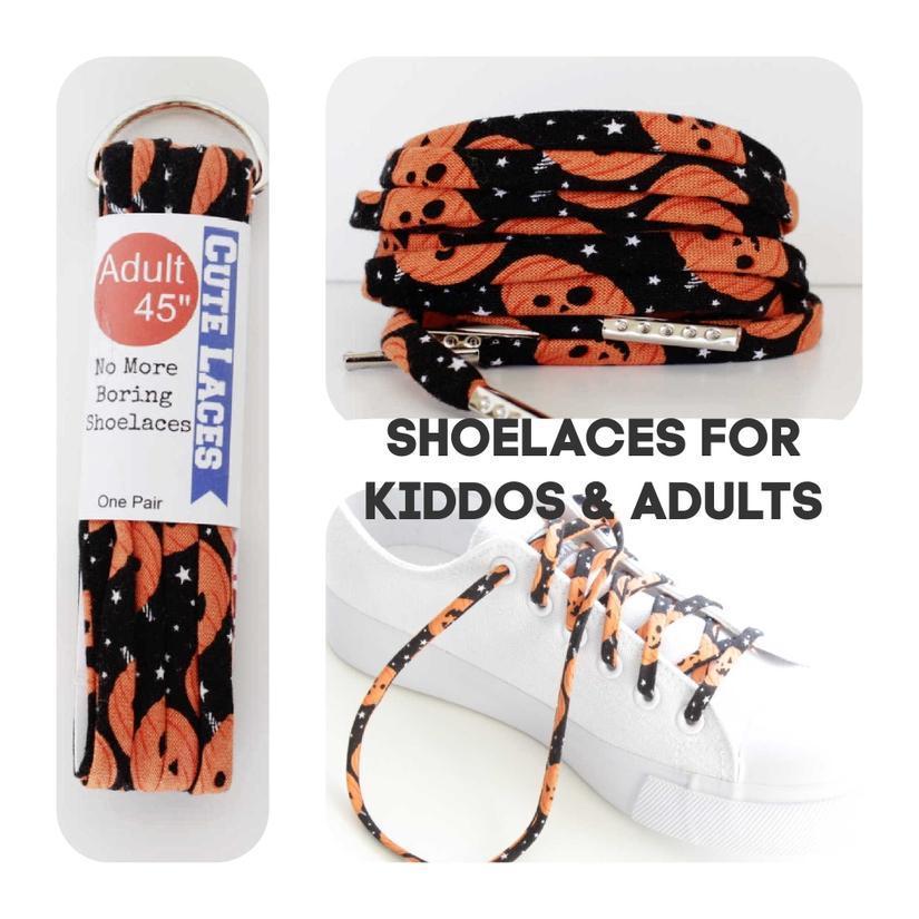 Shoelaces Orange Halloween Pumpkins