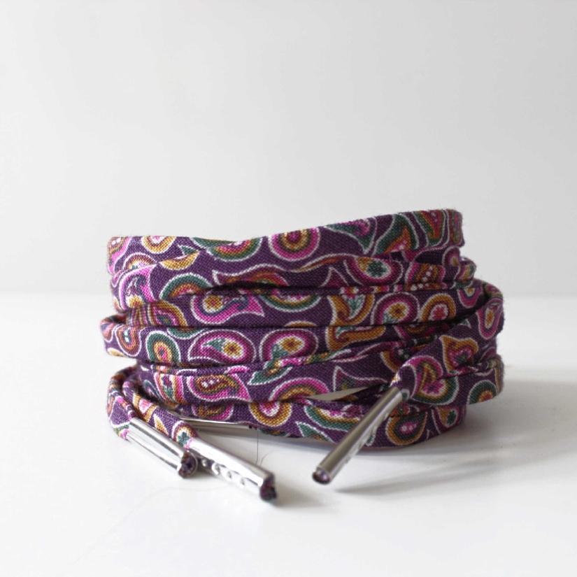 Shoelaces | Purple Plum Paisley