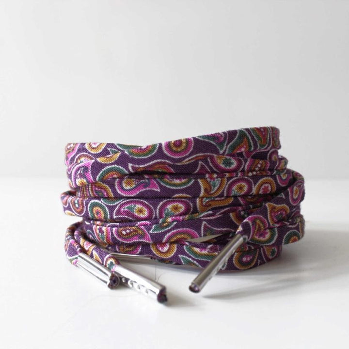 Shoelaces | Purple Plum Paisley