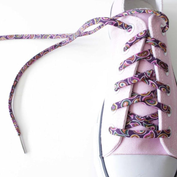 Shoelaces | Purple Plum Paisley
