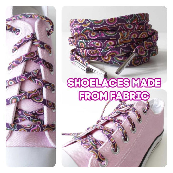 Shoelaces | Purple Plum Paisley