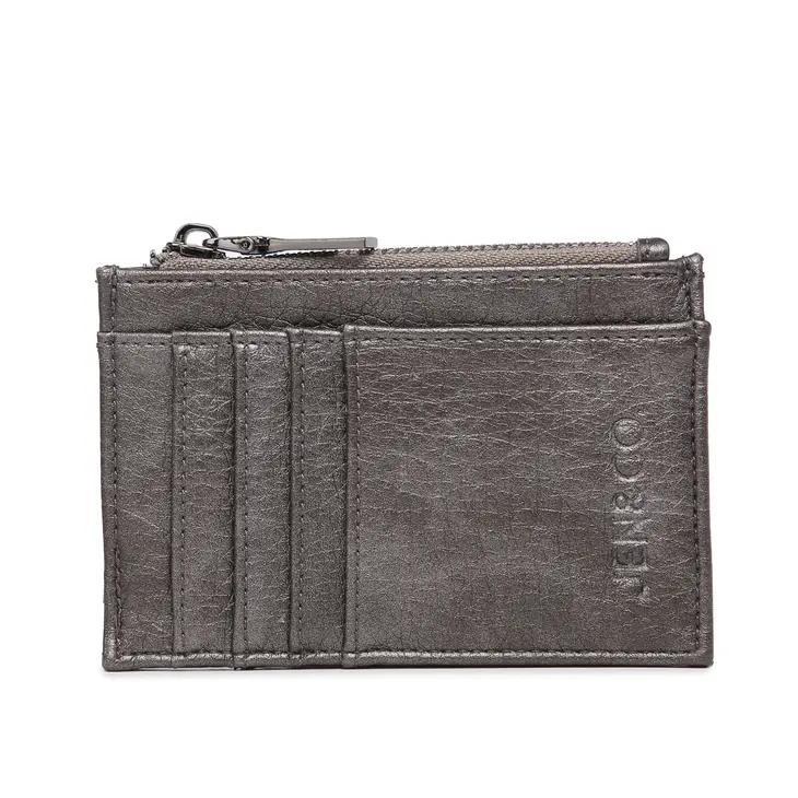 Sia Card Holder Wallet | Gunmetal Grey