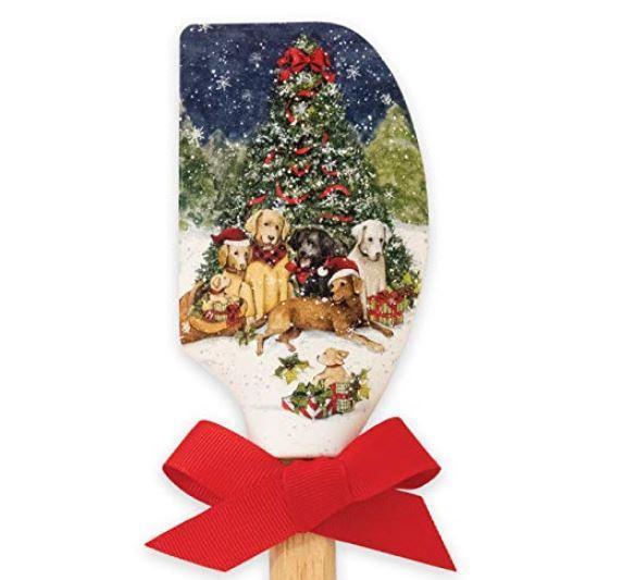 Silicone Spatula Christmas Dogs