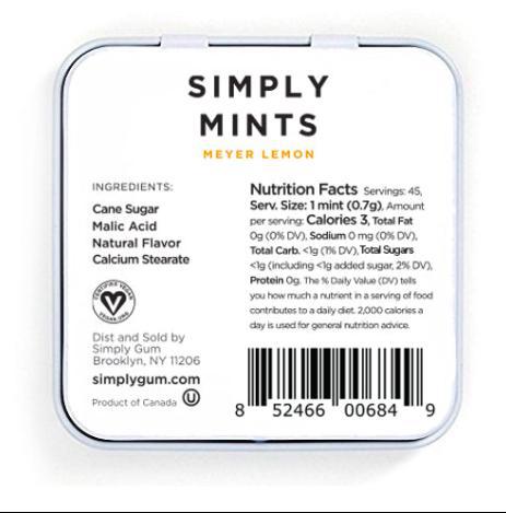 Simply Mints | Meyer Lemon