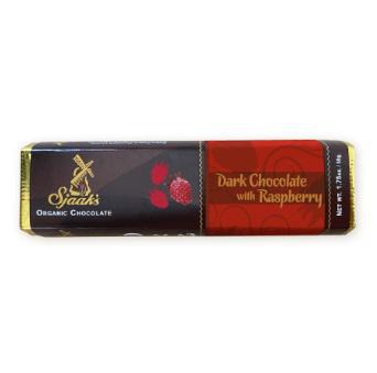 Sjaak's Organic Vegan Dark Chocolate Bar with Raspberry