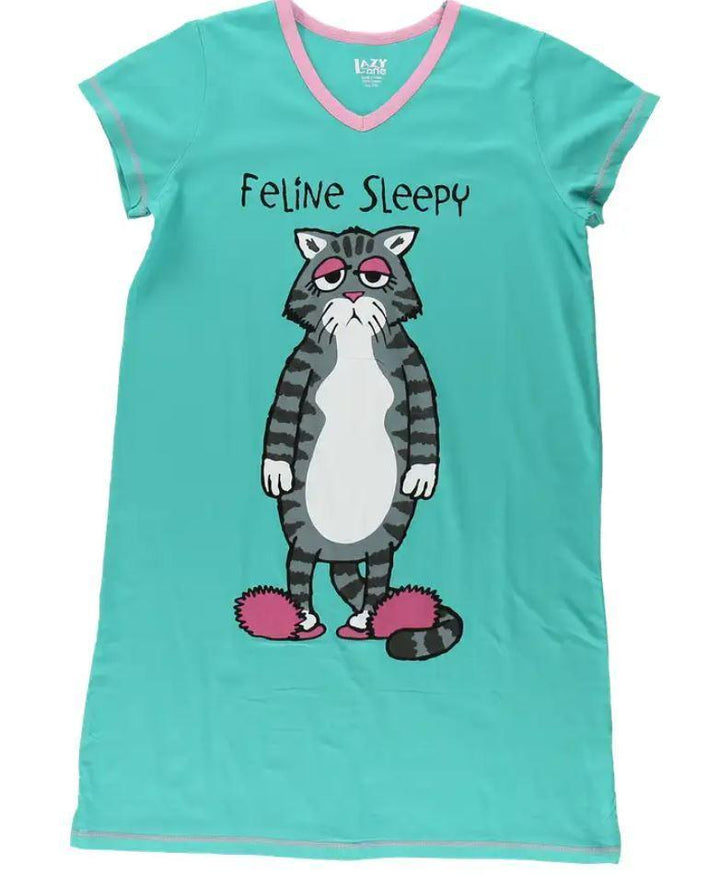 Sleep Nightshirt Feline Sleepy