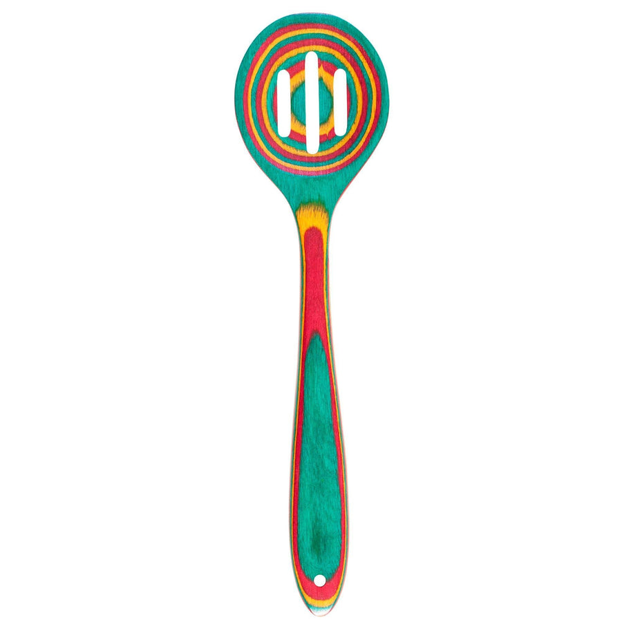 Slotted Spoon Colorful Wooden Totally Bamboo Essentials