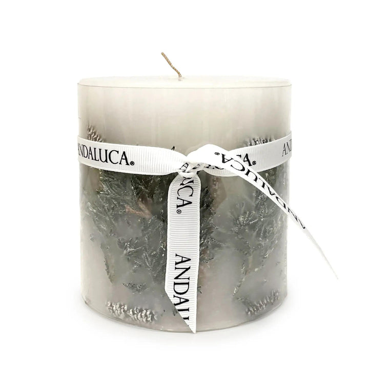 Botanical Pillar Candle | Frosted Pine Small