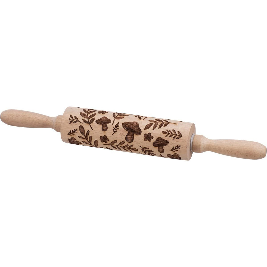 Small Embossing Rolling Pin | Mushrooms
